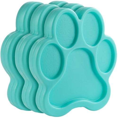 Kids Hard Ice Packs 3 Pack, Slim Reusable Freezer Packs for Lunch Boxes - color: Paw Print