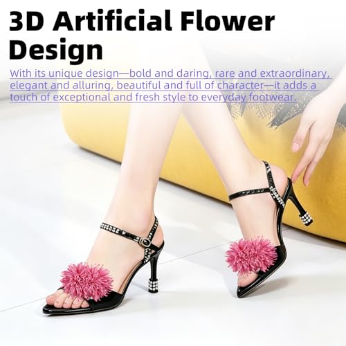16 Pcs 3D Flower Shoe Clips, 8 Colors Flowers Shoe Buckles