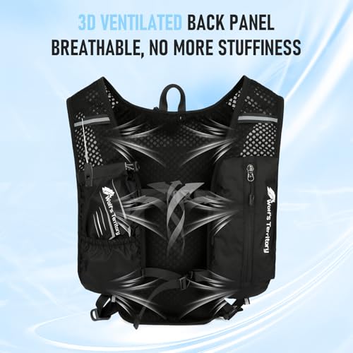 Breathable Hydration Vest with 1L Bladder, Reflective Details & Adjustable Fit for Running, Cycling & Hiking
