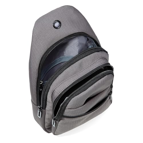 AOSTIHOT Crossbody Sling Bag Small Sling Backpack for Men, Chest Daypack Crossbody Shoulder for Travel Sport Running Hiking Grey - color: Grey