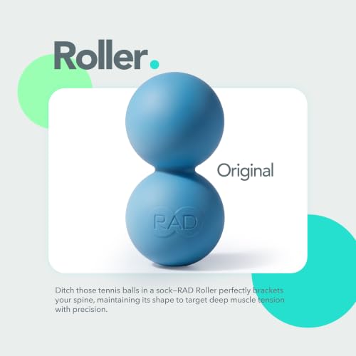 RAD Original Peanut Massage Ball – Medium Density Yoga Deep Tissue Roller Ball – Myofascial Release for Back, Neck, Feet, Psoas & Spine – Suboccipital & Thoracic Trigger Point Therapy - style: Medium Density