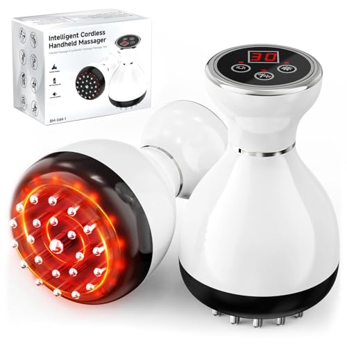 Red Light Lymphatic Drainage Massager Anti Cellulite Massage Tool - color: White