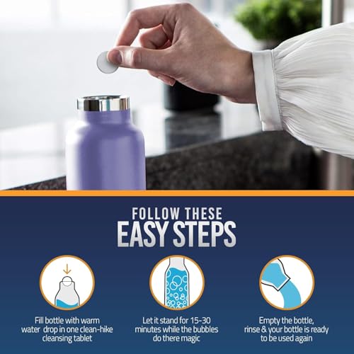 CleanHike Water Bottle Cleaning Tablets for Tumblers, 36 Ct, No Scrub - size: 36 Count (Pack of 1)