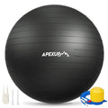 APEXUP Yoga Ball, 660 lbs Anti-Burst Exercise Ball with Pump, 5 Sizes - color: Black, size: M (19"~22") 55cm
