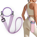 Accmor Water Bottle Strap Compatible with Owala Freesip Sway 30 oz 40 oz and Owala Freesip 24 oz 32 oz 40 oz, Adjustable Portable Water Bottle Handle Strap for Owala - color: purple