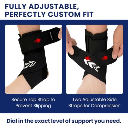 2 Pack Ankle Braces with Side Stabilizers, Neoprene Ankle Braces