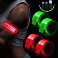 Simket Reflective LED Armband Rechargeable for Running(4 Pack), Running Lights for Runners, Running Lights, High Visibility Reflective Running Gear Adjustable Light Up Arm Bands for Men Women Kids