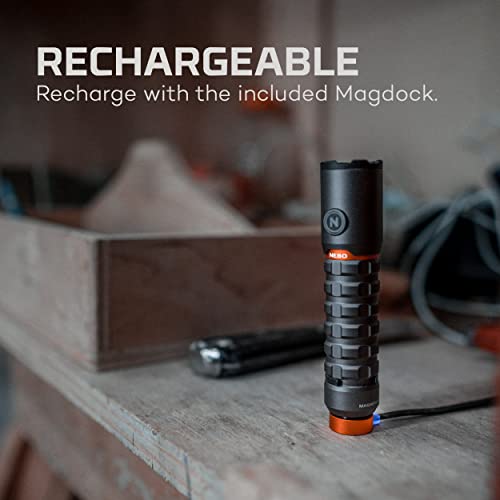 NEBO Torchy 2K Rechargeable Pocket Flashlight | 2000 Lumen Rechargeable Pocket Flashlight, 5 LED Light Modes, Water & Impact Resistant for Camping, Hunting, Hiking - color: 2000 Lumen-Gray