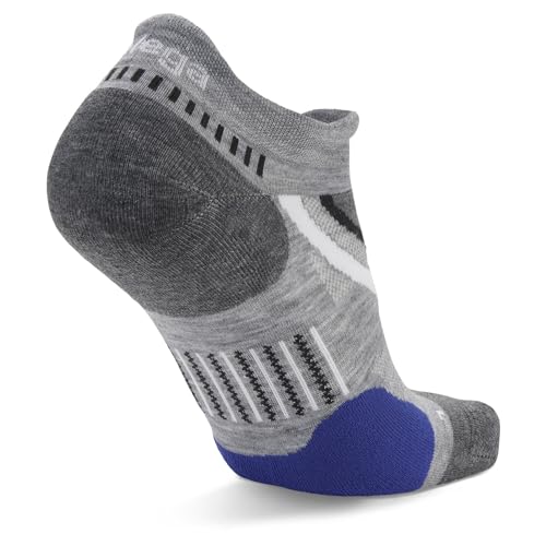 Balega Unisex Adult UltraGlide Friction-Free No-Show Running Socks (1-Pair) - color: Mid Grey/Charcoal, size: Large