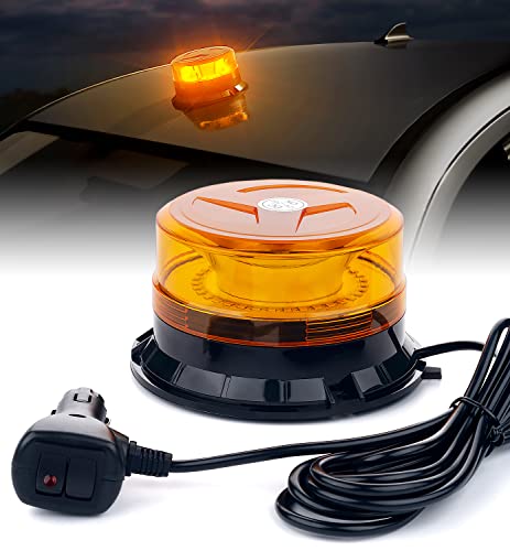 LUMENIX Amber LED Rooftop Warning Beacon Strobe Light for Trucks - color: Amber