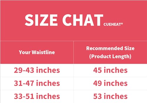 CUEHEAT Heated Waist Belt, Dual-Zone Back and Belly Vibration - size: 49 inches