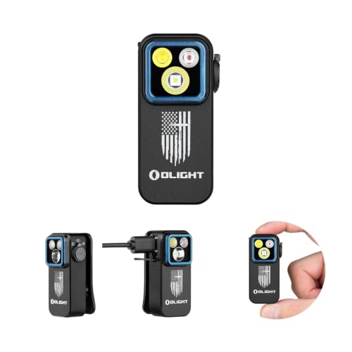 OLIGHT Oclip Pro Rechargeable EDC Clip-on Flashlight, Patriotic Flag - color: Patriotic Flag Engraved Edition