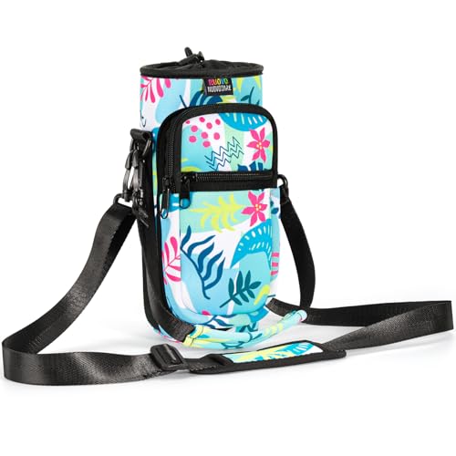 Nuovoware Water Bottle Carrier Bag, 25oz/32oz, Coloured Leaves - color: Coloured Leaves, size: 25-32 Ounces - Standard