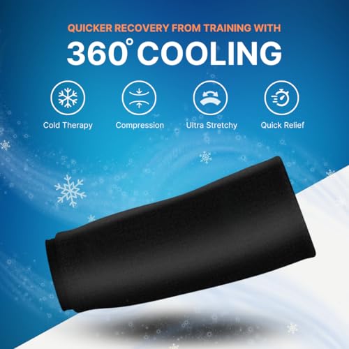 NatraCure Cold Therapy Compression Sleeve for Injuries & Pain Relief - Reusable Ice Sleeve for Arm, Forearm, Elbow, Knees - Ice Sleeve Pack Wrap for Leg, Shin, Calf, Ankle, Foot - L - size: Large (Pack of 1)