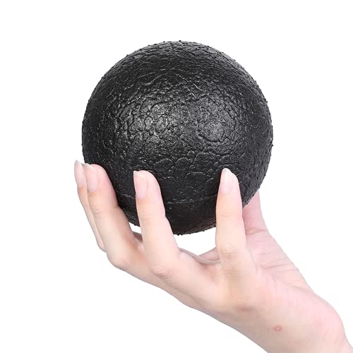 Yoga Massage Ball, Relax Muscles Soft Foam Roller Ball with High Density Foam Structure for Massaging Muscles for Adults for Exercises(Black, 10CM Single Ball)