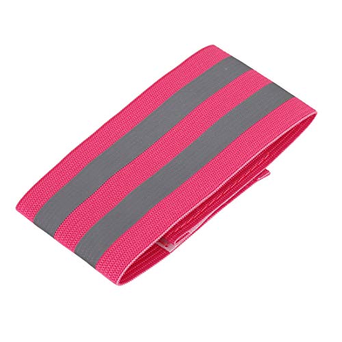 X AUTOHAUX 4 Pcs Reflective Bands for Wrist High Visibility Night Safety Cycling Riding Reflector Tape Straps Bracelet - color: Pink