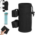Bike Water Bottle Holder for Handlebar, Bike Cup Holder with Mesh Pockets and Removable Strap, Bicycle Water Bottle Drink Holders for Scooter Wheelchair Mountain Bikes E-Bike Road Bikes