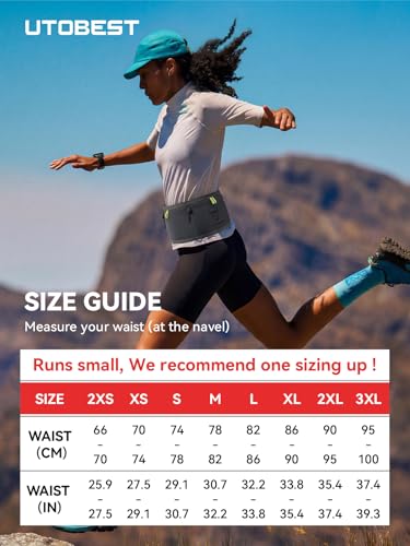 UTOBEST Running Belt for Men & Women, No Bounce Running Waist Pack, B7 Pro - color: Grey, size: XL(33.8-35.4")