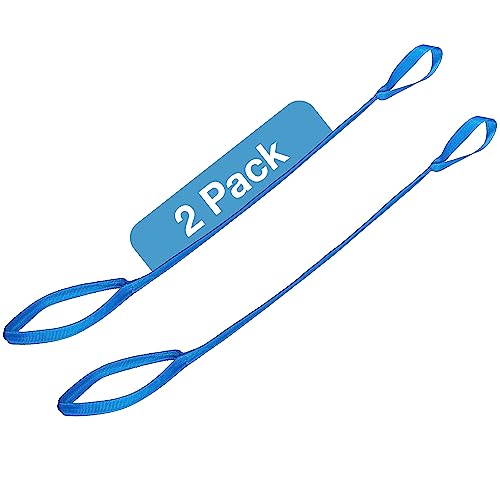 Sammons Preston - Rigid Leg Lifter, 41" Leg Strap with Webbed Loops for Hand and Foot, Easy to Use Leg Lift Assist & Riser for Getting in & Out of Beds, Cars, Wheelchairs, 2 Pack - size: Rigid - 41", style: 2 Pack