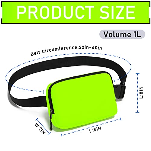 Amazerbst Belt Bag, Fanny Pack, Everywhere Belt Bag,40 Inch Adjustable Strap, for Women and Men,Waterproof - color: Green