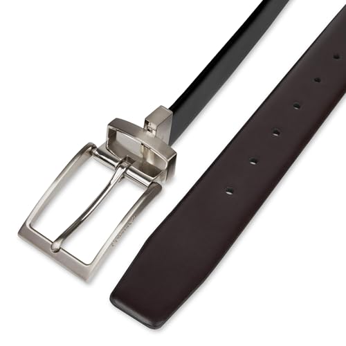 Calvin Klein Men’s Reversible Leather Belt - 2‑in‑1 Versatile Modern Style - color: Deep Black/Brown, size: 2X (46-48)