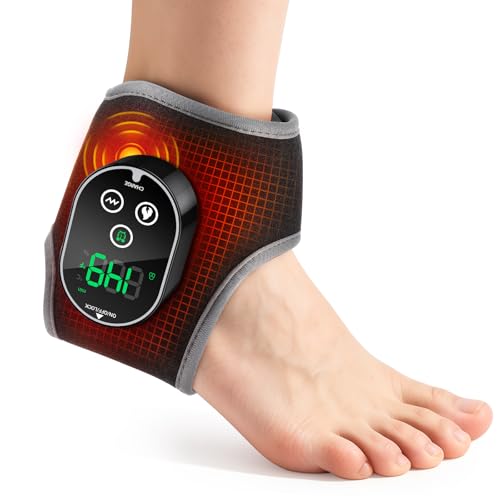 Cordless Ankle Heating Pad with Massage, Foot and Ankle Massager