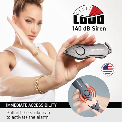 Stinger USA 140dB Siren Personal Safety Alarm Keychain Emergency Tool Peony - color: Peony