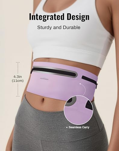 Running Belt for Women & Men-Ultra Light Slim Running Belts - color: Purple