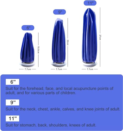 Ice Pack, Ice Bags for Injuries Reusable 2Packs, 11" Ice Bags Hot Water Bag for Hot & Cold Therapy and Pain Relief, No-Leak Elastic Breathable Ice Bag, Size 11", Blue - style: 11" 2Pcs