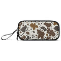 Fisyme Cow Print Brown Pencil Case Large Capacity Pen Box Makeup Pouch Holder Organizer Stationery Bag for School Office College Traval Adult - color: Multicolor-12