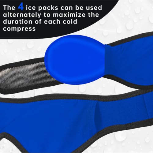 Wisdom Teeth Ice Pack Head Wrap Jaw Face Ice Pack with 4 Gel Packs - color: Royal Blue
