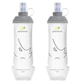 N NEVO RHINO Soft Flask 17oz/500ml, 2PCS TPU Running Water Bottle - color: 2*500ml-White
