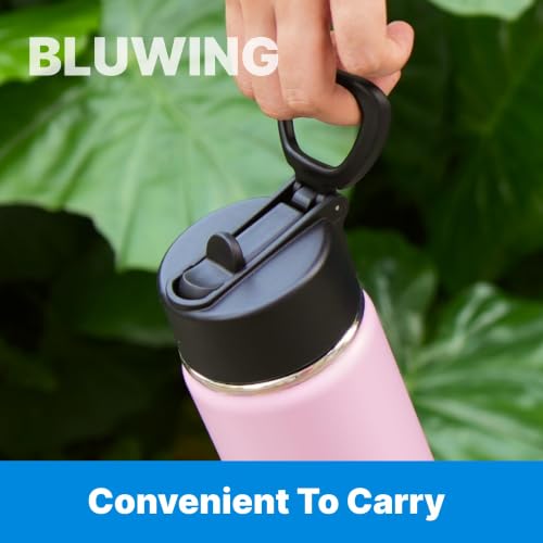 Straw Lid for Hydro Flask Wide Mouth 12-64oz Water Bottles - color: Black 1 pack