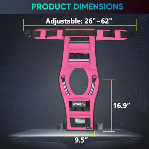 APEXUP Weighted Vest Men, Adjustable Weight Vest for Running - color: Pink, size: With Weights-30lbs