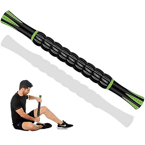 Muscle Roller, Muscle Roller Stick Lipo Roller Lymphatic Massager Muscle Roller for Legs Massager Roller for Muscles Deep Tissue, Lymphatic Drainage, Lipo Massager After Surgery Roller, Black/Green - color: Black/Green