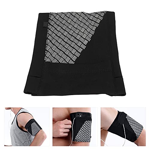 Sports Cell Phone Armband Holder Strap - Ultra-Light Run Arm Band with Reflective Design, Anti-Slip Fit, Perfect for Running, Hiking, Dog Walking - Compatible with Arm Circumference 19-26cm - color: S