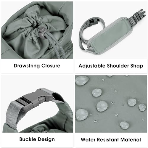 Ceneda Water Bottle Carrier Bag with Phone Pocket 32oz 40oz Tumbler Insulated Water Bottle Holder with Adjustable Shoulder Strap Carrier Sling Bag (Grey) - color: Grey