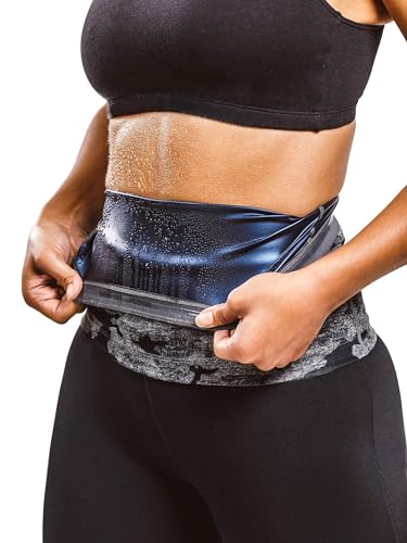 Sweat Shaper Waist Trimmer for Women, Waist Trainer Sauna Belt, Neoprene-free Waist Cincher, Thermo Sauna Slimming Belt - color: Grey Camo, size: 3X-Large