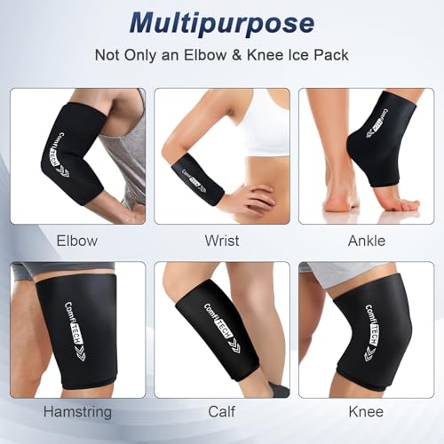 ComfiTECH Elbow Knee Ice Pack Wrap Sleeve for Knee, Calf & Thigh, XL - size: XL-Standard