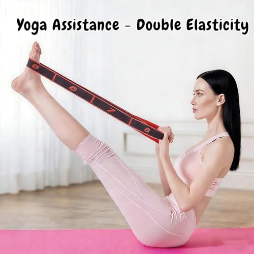 （2Pcs） Numbered Resistance Bands for Glutes & Yoga(Red&Purple