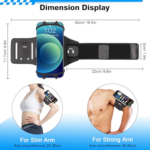 MoKo Phone Holder for Running, 360° Rotatable Running Armband