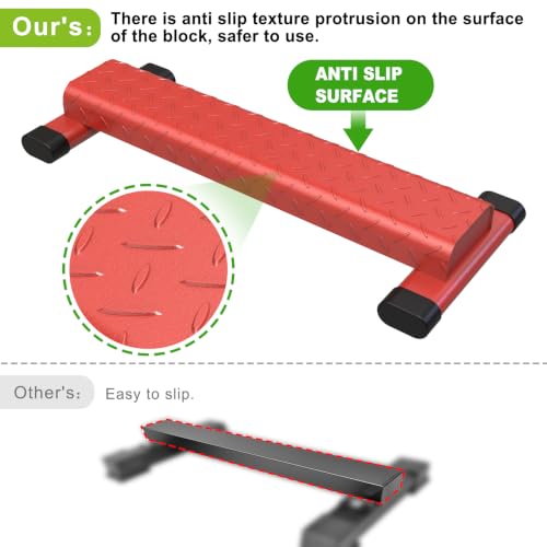 Kipika Versatile Calf Raise Bar, Heavy Duty Steel Standing Calf-raise Stand - color: D: (4.7" Wide Tube)- Red