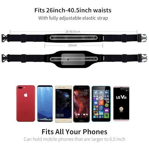 Running Belt Fanny Pack, Running Waist Pack for Women & Men USA Patented Hands-Free Reflective Runner Pouch Belt Fitness Workout Bag No-Bounce Adjustable Sport Travel Fanny Pack Cell - color: Silver