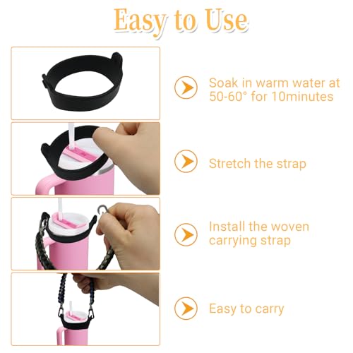 Water Bottle Handle Strap - color: Camo Blue/Black