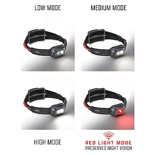 AMPEX Head Lamp - Comfortable, Waterproof Headlamp Rechargeable with Bright LED, 240h Runtime, Red Mode, Outdoor Use, Hiking, Backpacking - 600 Lumens - style: 600L Rechargeable Headlamp