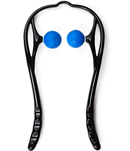 LuxFit Neck Massager, Neck and Shoulder Shiatsu Deep Tissue Trigger Point Manual Self Muscle Massage