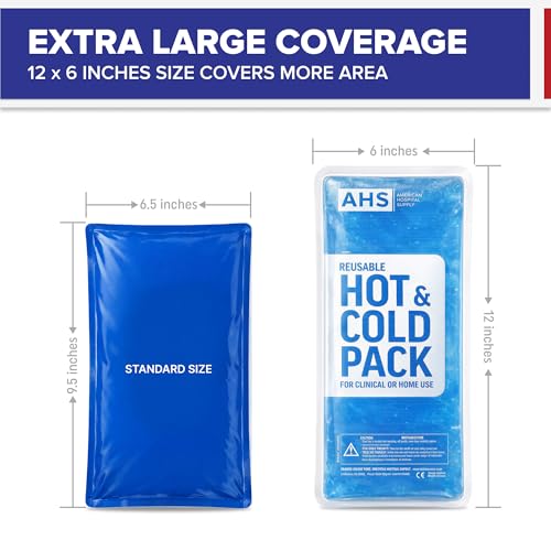 American Hospital Supply |Reusable Hot and Cold Pack 5'' x 11'' | 2 Pack - size: 2 Pack