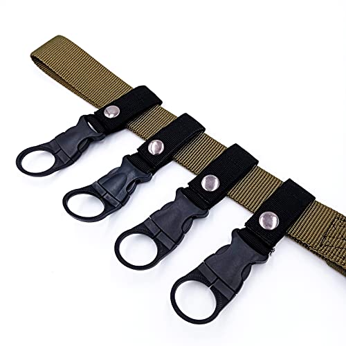 smile wood 4PCS Bottle Clip Portable Holder Keychain for Backpack - color: Black