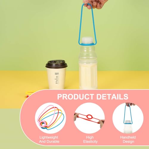 PATIKIL Silicone Water Bottle Lanyard, Reusable Tumbler Strap Water Bottle Handle Holder with Strap for Beverage Carry Traveling Take Out - color: Powder Blue