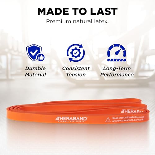 THERABAND High Resistance Band, Exercise, Physical Therapy, 15 lb, Red - size: Light (15 lbs)